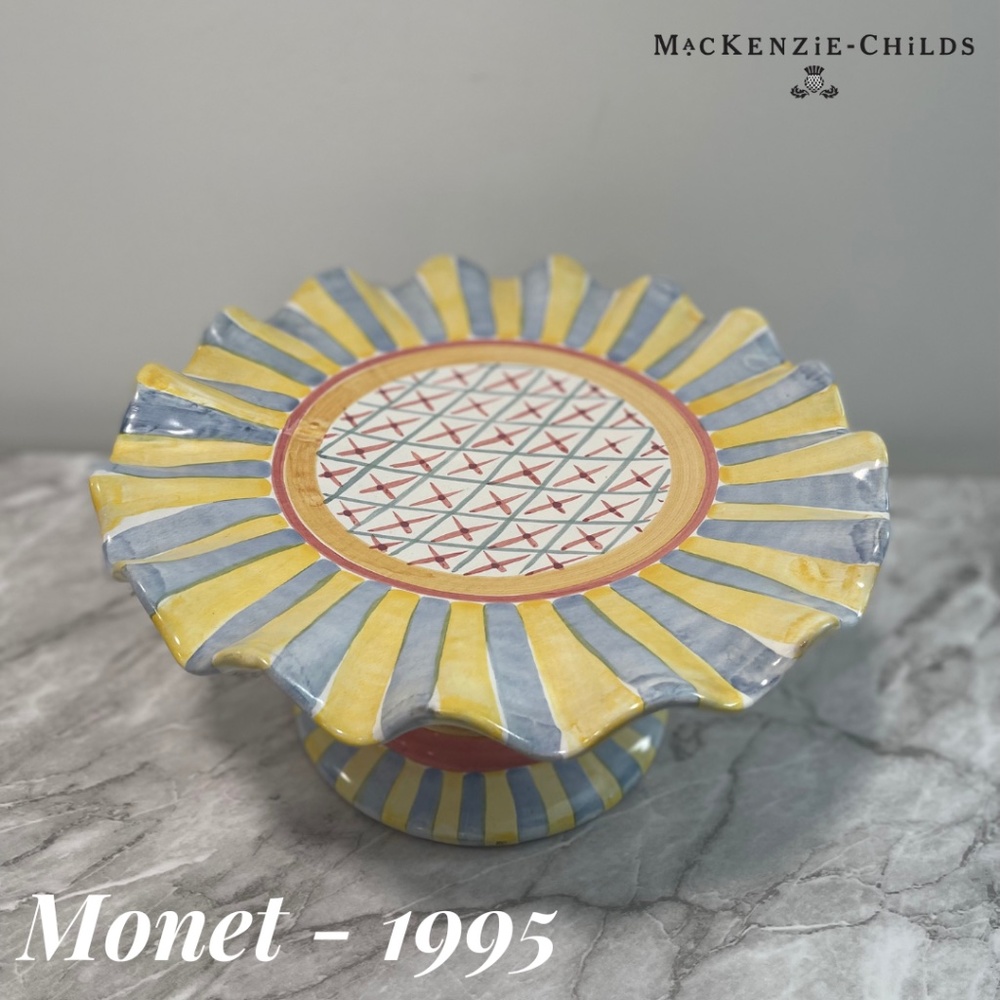 MacKenzie-Childs Monet 1995 Cake Platter